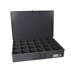 DiversiTech 8220M Metal parts box, no. of compartments- 24, dimensions (L X W X D)- 18in. x 12in. x 3in.  | Midwest Supply Us