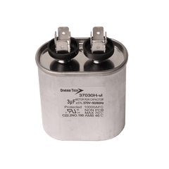 DiversiTech 37030H Motor run capacitor, 370V, oval, 3µF  | Midwest Supply Us
