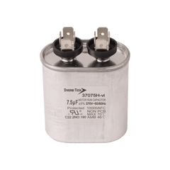 DiversiTech 37075H Motor run capacitor, 370V, oval, 7.5µF  | Midwest Supply Us