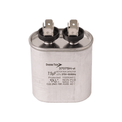 DiversiTech 37075H Motor run capacitor, 370V, oval, 7.5µF  | Midwest Supply Us