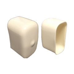 DiversiTech 17682 Plastic White End Caps for 13/16in Channel Pack of 100 | Midwest Supply Us