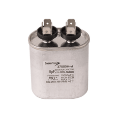 DiversiTech 37050H Motor run capacitor, 370V, oval, 5µF  | Midwest Supply Us