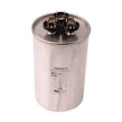 DiversiTech 3GR7580 Motor run capacitor, 370V, round, 80+7.5µF  | Midwest Supply Us