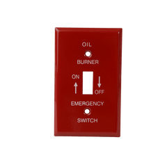 DiversiTech PI393 Red finish, Emergency Oil Burner in white letter  | Midwest Supply Us