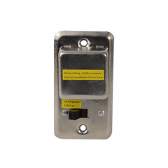 DiversiTech PI381 Utility fuse, outlet with cover, 1/24HP - 125V AC only, galvanized steel construction  | Midwest Supply Us