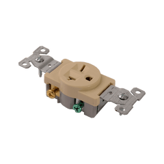 DiversiTech ED1876-I Single receptacle, rating 20A - 250V, color ivory  | Midwest Supply Us