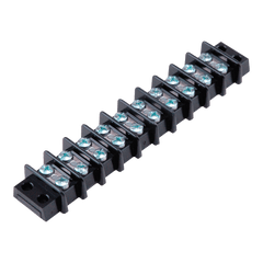 DiversiTech 6195X Terminal block, no. of positions 10, length (in) 6.59, width (in) 1.31, screw size 8-32, max. wire size 14-12  | Midwest Supply Us