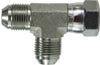 66024 | 7/16-20 FJIC SWV X MJIC RUN TEE, Hydraulic, Females Swivels JIC, JIC Swivel Run Tee | Midland Metal Mfg.