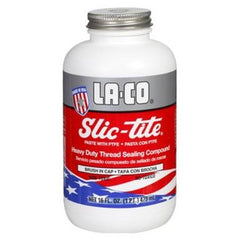 Laco Industries 42029 Thread Sealant Slic-Tite Paste with PTFE 1 Pint Bottle with Brush in Cap White  | Midwest Supply Us