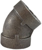 69187 | 1-1/2 300# BLK 45 ELBOW, Nipples and Fittings, Extra Heavy 300# Malleable Iron, Black 45 Degree Elbow | Midland Metal Mfg.
