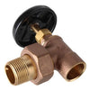 AHV-0500 | Angle Valve AHV Brass 1/2 Inch FIP x Male Union Hot Water Radiator | Matco-Norca