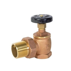 Matco-Norca BARV-0500 Angle Valve BARV Bronze Heavy Pattern 1/2 Inch FIP x Male Union Steam Radiator with Nut and Tailpiece 15WSP-60WOG  | Midwest Supply Us