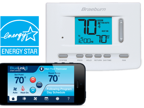 BRAEBURN 8205 24v Multistage 4 Wire Bluelink Smart WIFI Universal Programmable/Non Programmabl  | Midwest Supply Us