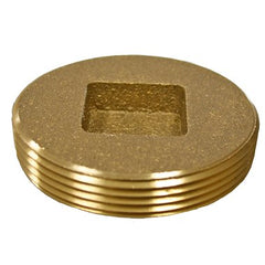 Matco-Norca CPC-200 Cleanout Plug Countersunk Square Head 2 Inch Brass  | Midwest Supply Us