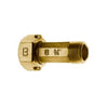 417NL-T3M3 | Meter Coupling Straight Lead Free Brass 3/4 Inch Swivel x MPT 2-1/2 Inch | Cambridge Brass