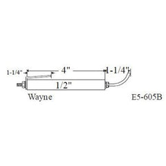 Westwood Products 605B Igniter Set of 2 1/2 x 5-1/4 Inch for Wayne Burners E5-605B  | Midwest Supply Us