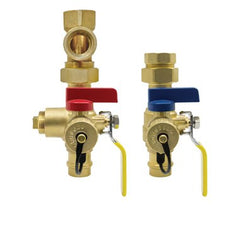 Webstone H-85443WPR Tankless Valve Kit E3 with Pressure Relief Valve Lead Free 3/4 Inch Press x FIP Union High-Flow Hose Drain/Pressure Relief Valve Outlet/Adjustable Packing Gland  | Midwest Supply Us