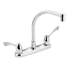 Moen 8799 Kitchen Faucet M-Bition 8 Inch Spread 2 Wrist Blade Chrome 1.5 Gallons per Minute  | Midwest Supply Us