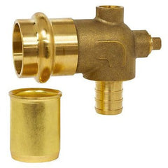 Webstone H-16833W Elbow Dual Vent 3/4 Inch Lead Free Brass Press x PEX F1807  | Midwest Supply Us