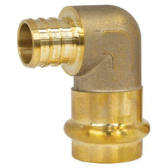 Webstone H-16843W-R Elbow 90 Degree 3/4 x 1/2 Inch Lead Free Brass Press x PEX F1807  | Midwest Supply Us