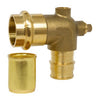 H-36833W-R | Elbow Dual Vent 3/4 x 1/2 Inch Lead Free Brass Press x PEX F1960 | Webstone