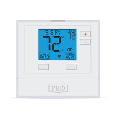 Pro1Iaq T701I Thermostat 24 Volt Single Stage 1 Heat/1 Cold 5/2 Day or Programmable White 41-95 Degrees Fahrenheit WiFi 4 Inch Display  | Midwest Supply Us