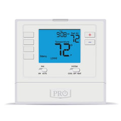 Pro1Iaq T705 Thermostat 24 Volt Single Stage 1 Heat/1 Cold 5/2 Day or Programmable White 41-95 Degrees Fahrenheit Digital 4 Inch Display  | Midwest Supply Us