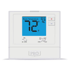 Pro1Iaq T721 Thermostat 24 Volt 2 Heat/1 Cold Heatpump 1 Heat/1 Cold Conventional Non-Programmable White 41-95 Degrees Fahrenheit Digital 4 Inch Display  | Midwest Supply Us