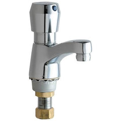 Chicago Faucet Co 333-665PSHCP Lavatory Faucet Metering 1 Vandal Resistant ADA Polished Chrome Integral  | Midwest Supply Us