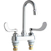 895-317ABCP | Lavatory Faucet 4CC 2 Wrist Blade ADA Polished Chrome 2.2GPM Gooseneck | Chicago Faucet Co