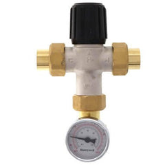 RESIDEO AM100C1070-USTGLF Mixing Valve AM-1 with Temperature Gauge 1/2 Inch Lead Free Union 150 Pounds per Square Inch 70-120 Degrees Fahrenheit  | Midwest Supply Us