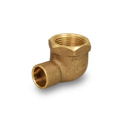 Everflow CCFL1238-NL 1/2" X 3/8" NOM Cast Brass 90 Reducing Elbow C X F Lead Free  | Midwest Supply Us