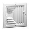 A503MS-8X8W | Ceiling Diffuser 3 Way Square Multi Shutter 8 x 8 Inch Bright White Aluminum | Hart & Cooley