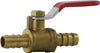 944142LF | 1/4 HB X 1/4 HB LEAD FREE MINI VALVE, Brass Fittings, Hose Barb, Ball valves with hose barbs | Midland Metal Mfg.