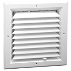 Hart & Cooley A501MS-6X6W Ceiling Diffuser 1 Way Square Multi Shutter 6 x 6 Inch Bright White Aluminum  | Midwest Supply Us