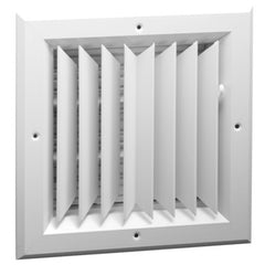 Hart & Cooley A502MS-12X12W Ceiling Diffuser 2 Way Square Multi Shutter 12 x 12 Inch Bright White Aluminum  | Midwest Supply Us