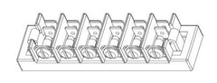 Lennox 95M41 Lennox 100615-06 Terminal Strip, 6 Place, (2) 1/4" QC Tabs/Pole, (W x L): 0.925 x 3.929 In  | Midwest Supply Us