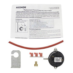 Reznor RZ177633 Pressure Switch with Bracket and Tube 0.50 Inch Water Column  | Midwest Supply Us