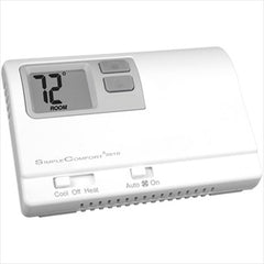 ICM Controls SC2010L Thermostat Simple Comfort Non-Programmable Dual Power Backlit 1 Heat/1 Cool or Heatpump 45-90 Degrees Fahrenheit  | Midwest Supply Us