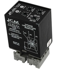 ICM Controls ICM408C Line Monitor Voltage 3 Phase Adjustable 190-480 Volt Alternating Current with 8-Pin Plug  | Midwest Supply Us