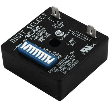 ICM Controls ICM103B Relay Time Delay On Make 1-1023 Second Switch Selectable 2 x 2 Inch 18/240 Voltage Alternating Current 1 Amp  | Midwest Supply Us