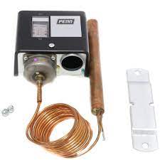 Johnson Controls A72AE-1C TWO POLE TEMP CONTROL; 25/90F; DIFF ADJ; 6' CAP; DPST; ENCL-OUTDR; 11/16 X 6-3/4" BULB 1;  | Midwest Supply Us