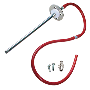 BAPI ZPS-ACC17 Duct Static Pressure Probes and Probe Assemblies - 0.5" Aluminum Static Tube Only with Circular Foam  | Midwest Supply Us