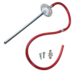 BAPI ZPS-ACC07 Duct Static Pressure Probes and Probe Assemblies - 6" Aluminum Probe w/ Tubing and Surge Damper  | Midwest Supply Us
