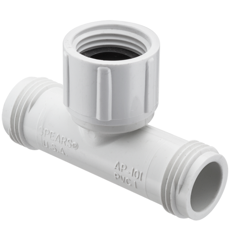 Spears AP-101 3/4 PVC HOSE TEE MHTXFHT-SWIVEL W/WASHER  | Midwest Supply Us