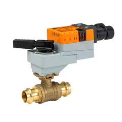 Belimo B2100PW-Q PF+LRB24-3-S Potable water valve, 2-way, DN 25, Press fit, Fluid temperature -4.0...212°F [-20...100°C]Valve Actuator, Non fail-safe, AC/DC 24 V, On/Off, Floating point, 1x SPDTActuator fitted  | Midwest Supply Us