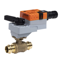 Belimo B2075PW-P PF+LRB24-3 Potable water valve, 2-way, DN 20, Press fit, Fluid temperature -4.0...212°F [-20...100°C]Valve Actuator, Non fail-safe, AC/DC 24 V, On/Off, Floating pointActuator fitted  | Midwest Supply Us