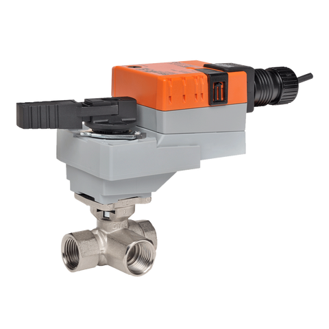 Belimo B308+LRB24-3 CCV | 0.5" | 3 Way | 0.46 Cv | w/ Non-Spg | 24V | Floating  | Midwest Supply Us