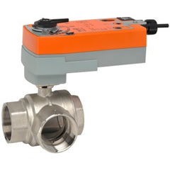 Belimo B332L+AFRBUP-S Ball Valve | 1.25" | 3 Way | 34 Cv | w/ Spring Return | 24 -240V | On/Off | SW  | Midwest Supply Us