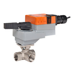 Belimo B325L+LRX24-3 Ball Valve | 1" | 3 Way | 11 Cv | w/ Non-Spg | 24V | Floating  | Midwest Supply Us